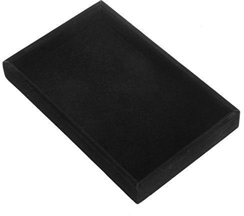 MinnowXY Bandejas apilables para joyas, organizador de cajones de exhibición, multiusos, múltiples combinaciones, gran capacidad, color negro