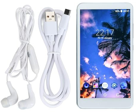MP4-spelare 5in HD brusreducering Bluetooth 5.0 16GB ROM 256GB Expanderbar HiFi Musikspelare Random Access Memory 2GB med ROM 16GB med Kamera FM Radio Blå
