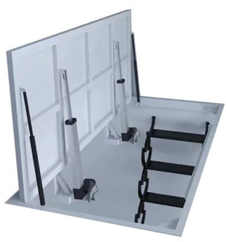 Ouvre-porte électrique intelligent pour cave de sous-sol – Système de trappe de plafond à télécommande sans fil avec paramètres personnalisables et fonctionnement intelligent