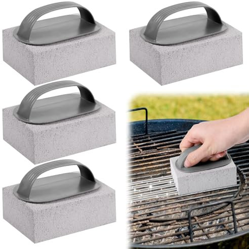 4Pc Piedra Pomez, Bloque para Limpieza con Asa, Callos Pies Eliminar Piedra Pomez para Pies, Piedra Carne para Pumice Stone, Pierre Ponce Pierre de Nettoyage para Lavabo Barbacoa Baño Piscina