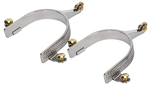 Tbest Sporen, Spurs Färbungsstahl Reitpferd Rospurs mit B -Ausrüstung für Männer