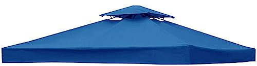 Auvent de rechange imperméable pour pavillon de 3 x 3 m, couverture de tente de jardin, double toit, bâche de pavillon imperméable, auvent bleu pour événements en plein air