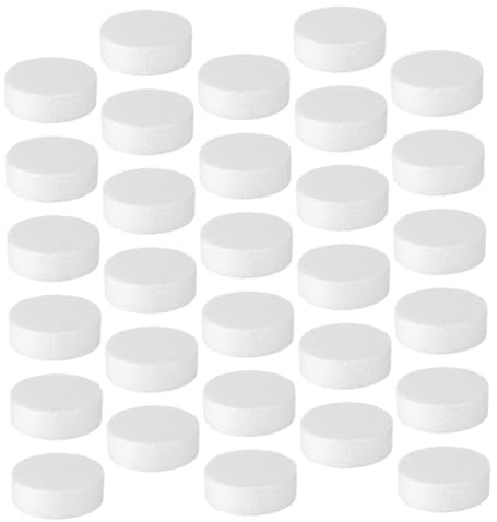 KONTONTY 30pezzi Dischi Rotondi in Schiuma Bianca Cerchi in Schiuma per Progetti Artistici Fai da Te Modelli in per Decorare Torte Forme in Polistirolo per Lavoretti Manuali
