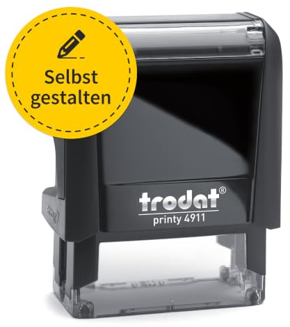 Trodat Printy 4911 Firmenstempel 38x14mm - Gehäuse Schwarz - Adressstempel