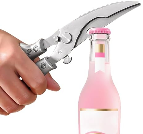 Duroecsain Tijeras para aves de corral | Tijeras de cocina de acero inoxidable robustas - Utensilio de cocina con mango antideslizante para pollo pescado langosta verduras