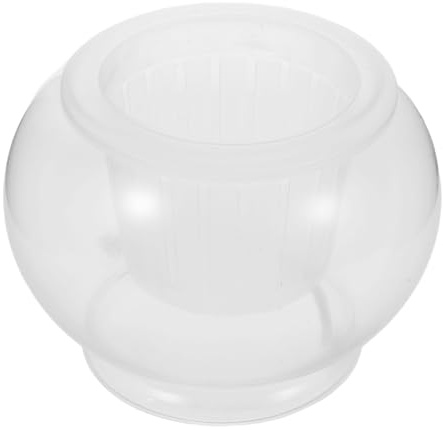Hemobllo Vase de Fleurs Hydroponique Verre Transparent Pot Auto-arrosant Rond pour Plantes Aquatiques et Décor de Bureau Terrarium Polyvalent pour Intérieur