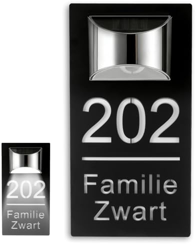 Custom Solar House Numbers for Outside Light Up, Personalized Lighted Address Sign, Lighted Address Numbers, Solar Powered Address Plaque for House, Garage & Front Door