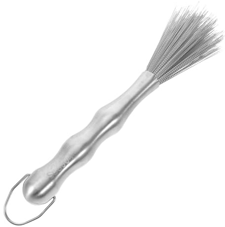 SHERCHPRY Rostfri Stål Kastrullborste med Förlängt Handtag Kraftfull Skrubb för Köksdisk Gjutjärn Grytor och Pannor Borttagning av Matrester och Fett Ergonomisk Design för Bekväm Rengöring