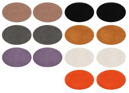 Hedayu Iron Patches Elbow Patches Wool Jumpers, Patches Clothing, 14Pcs | Patches for Clothing, Down Jacket Repair Patch, Denim Patches for Jeans Repair, Oval Knee Repair Kit for Sweaters, Coats