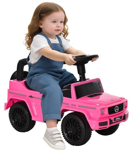 HOMCOM 3 in 1 Kids Ride On Car G350 Licensed Foot To Floor Slider Toddler Push Along NO POWER Pink 12-36 months