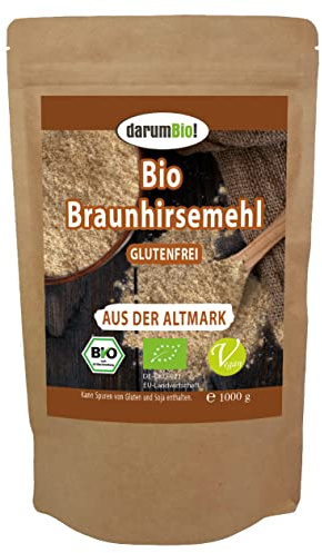 BIO Braunhirsemehl aus DEUTSCHLAND im Sparpack I eigener Anbau I glutenfrei, vegan (1 kg)