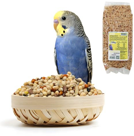 Nobleza - (500g) Wellensittichvogelfutter, Premium-Vogelfutter, schmackhaftes und gesundes Vogelfutter