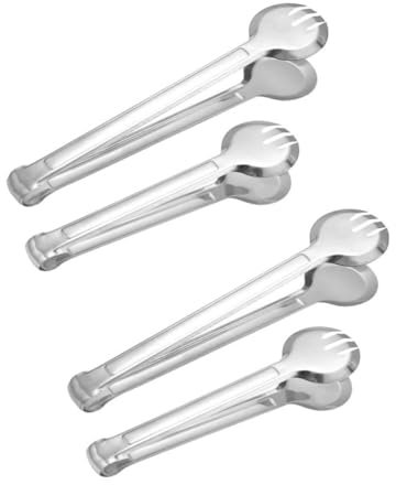 Zerodeko Brotzange 4 Stück Bbq-food-sandwich-brot-clip Kuchen Rostfreier Stahl Metall Spatel Salatzange