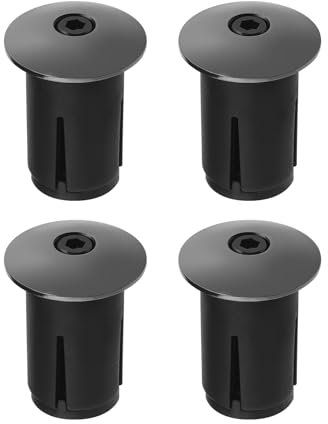 VGOL 2 Paar Fahrradlenker-Endstopfen aus Aluminiumlegierung, Lenkerstopfen für Fahrräder, Mountainbikes, Rennwagen, Schwarz
