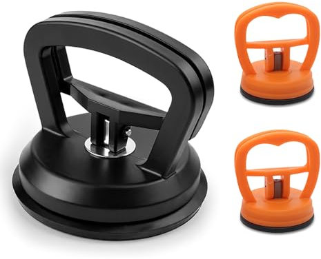 3 Stücke Saugnapf Set Beulenzieher Auto Rausziehen Saugheber Heavy Duty Saugnäpfe Dellen Reparaturset Auto Vakuumsauger für Auto Dellen, LCD Display Diverser Öffnung Werkzeug