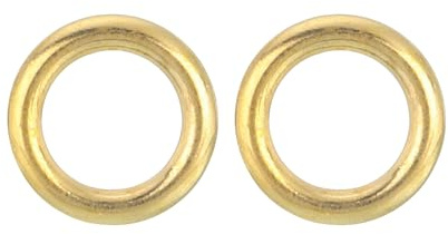 QUARKZMAN 2Pz Moschettone Rotondo 20mm/0.79 Moschettoni per Borse 4mm Senza Cuciture Fibbia O con Anelli Saldato in Ottone Spessore per Portachiavi Accessori DIY Cinture, Tono Oro