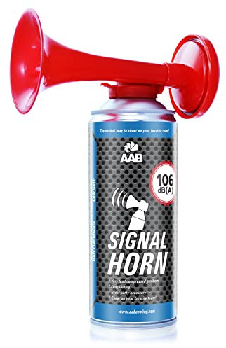 AABCOOLING Signal Horn 1x Nicht brennbar-106 dB(A), Bis zu 120 Signale, Sport Outdoor Aktivitäten, Camping, Erste Hilfe Sicherheit, Bärenabwehr, Stadionhupe, Fussball Trompete, Airhorn K4