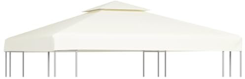 Furniture Select Gazebo Abdeckhaube Ersatzdach 310 g/m cremeweiß 3 x 3 m