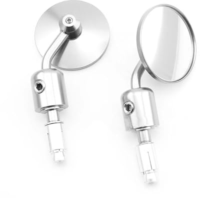 Retrovisores para motocicletas 1 Par Espejos Redondos Extremo Barra Motocicleta 22mm 7/8 Pulgadas Espejo Manillar Espejo Retrovisor Para Bicicleta Calle Scooter Para Z900 Espejos(4)