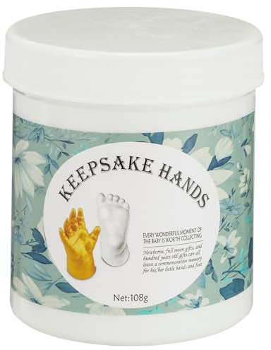 MOBUTOFU Handabdruck Sicher Ungiftig für Neugeborene Hand Fußabdruck Gipsabdruckset als Erinnerungsgeschenk zur Geburt Tage feier für Jungen und Mädchen