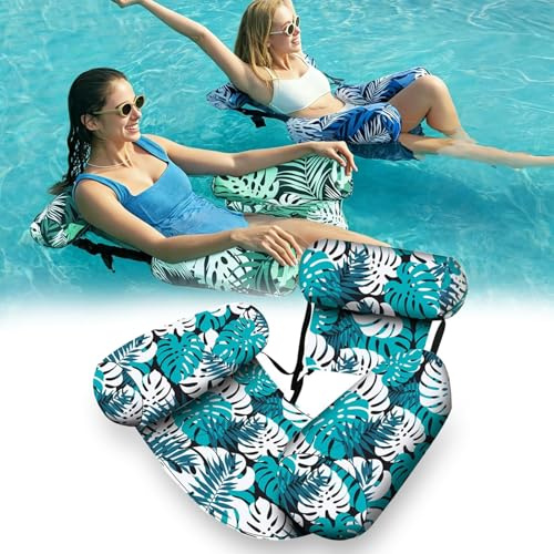 Sedia Galleggiante Per Piscina, Pvc Poltrona Galleggiante Piscina, Con Stampa A Foglia D'Acero, Multifunzionali Sedia Galleggiante Gonfiabile, Ideale Per Feste Estive E Attività Acquatiche (C)