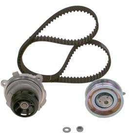 BOSCH 1 987 946 391 Kit cinghia distribuzione pompa acqua N° denti: 138 23 mm Compatibilità con VW Golf IV Hatchback 1J1 GOLF VI 5K1 Golf V Hatchback 1K1 TOURAN 1T1, 1T2 GOLF PLUS 5M1, 521