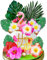 JeVenis Tropical Flamingo Birthday Cake Toppers Beach Cake Decorations Hawaiian Cake Topper Beach Cake Topper Decorations for Birthday