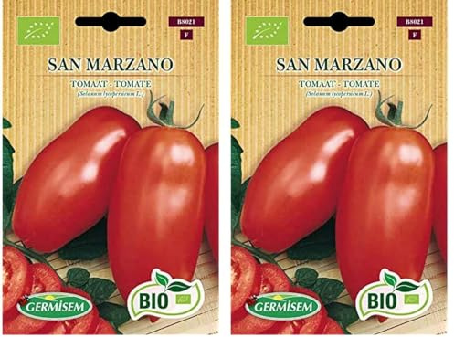 Germisem Orgánica San Marzano Semillas de Tomate 0.5 g (Paquete de 2)