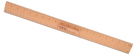 Lurrose Righello da Sarto in Legno Naturale, Righello per Cucito Leggero Doppia Scala, Lato Liscio per Taglio Tessuto e Attività Artigianali