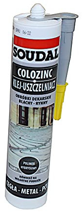Soudal Colozinc Blechkleber Blechpfannenkleber Dachdecker Kleber 290 ml (Grau)