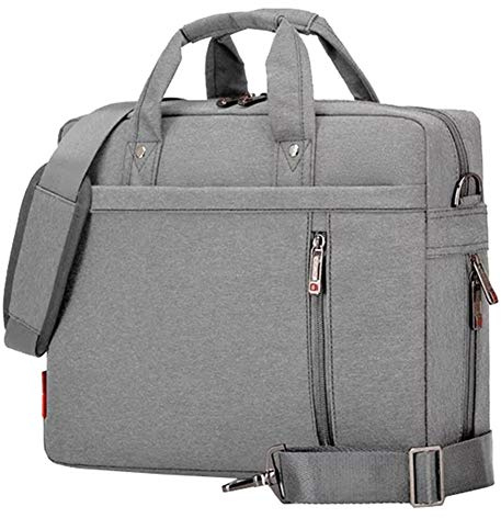 HotYou Sac à Main en Nylon Sacoche Porte Documents Serviettes Pochette pour Ordinateur Portable 13 Pouces, Version 3 Gris