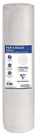 Clairefontaine 9099C - Luftpolsterfolie 4x0,5 m, ideal für den sicheren Versand, 1 Rolle Farblos