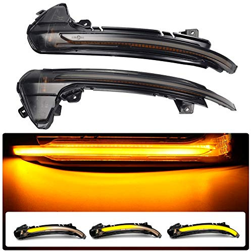 Hacreyatu Indicatore di direzione sinistro destro per specchietto retrovisore a LED dinamico per Audi A6 RS6 4G C7 7.5 2012-2018 (giallo)