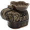 Dekohelden24 Duftlampe als Elefant in braun/Aromalampe/Duftlicht/Duft-Lampe, L/B/H: ca. 14 x 9 x 10 cm
