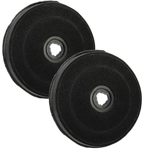 vhbw 2x Filtre à charbon actif compatible avec De Dietrich DHC109XE1 - FAC 519, GZD 0160, HB1655E1 - ECO E233, HB1955E1 - ECO E233 hotte de cuisine