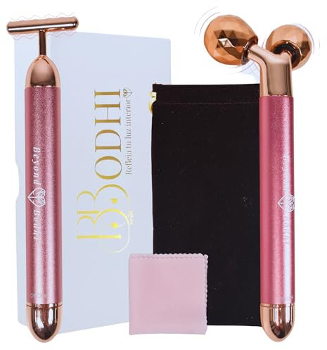 BeyondBodhi | Masajeador facial oro rosa | Masajeador facial reafirmante | Skincare | Masajeador contorno de ojos antiarrugas | Masajeadores faciales eléctrico | Tonificador facial de microcorrientes