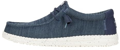 HEYDUDE - Men's Wally Stretch Sox Slip-On Shoes, Navy, 9 UK