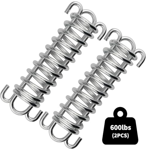 JPKTA - Muelle de columpio para porche, capacidad de 300 libras, resorte de acero inoxidable para saco de boxeo, silla hamaca y más, resistente (resorte de 5 mm, 2 piezas)