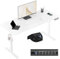 WOLTU Höhenverstellbarer Schreibtisch Elektrisch, Computertisch mit USB-Ladeanschluss und Memory-Funktion, Ideal als Ergonomischer Stehschreibtisch für Homeoffice und Büro, 140x60 cm, Weiß