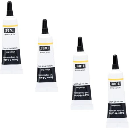 YILANJIN Grasso, 4 Pezzi 10 g Grasso Lubrificante al Silicone, Grasso Lubrificante Multiuso per Cuscinetti, Grasso Lubrificante Multiuso in Tubo per Macchine da Caffè, Automobili (Trasparente)