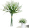 MHYMX Artificial Flowers for Decoration, 12 Pcs Plastic Flowers White Artificial Lily of The Valley Fake Flowers Bouquet Indoor Outdoor Realistic Flower Arrangements for Home Garden