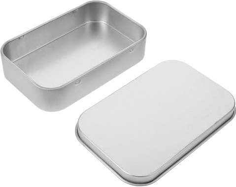 Alipis Caja Metálica Plateada para Guardar Púas de Guitarra, Reutilizable y Resistente, Organizador Compacto Adecuado para Accesorios Musicales