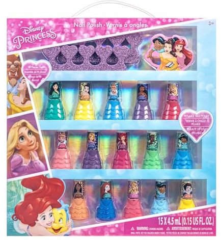 Disney Princess Non Toxique Set de Vernis à Ongles pour Enfants avec Lime & Espaceurs d'orteils | Cadeaux d'anniversaire pour par Townley Girl