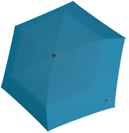 Knirps U.200 ultra light duomatic turquoise with black coating - 50+ UV Schutz - Hitzeschutz - Öffnen per Knopfdruck - bei 120 km/h Windkanal getestet
