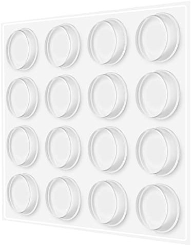 16Pcs Fermaporta a Parete Adesivo, ihaspoko Fermaporta Elastico, Ø 20mm Trasparente Tappo in Gomma per Pensile in Vetro Piano Tavolo, Tampone Elastico