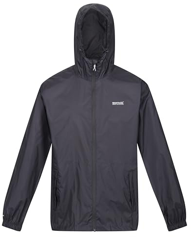 Regatta Pack It III Jacka för män, lätt och ventilerande huvjacka med tejpade sömmar, vattentät jacka, Tätningsgrå, XXL