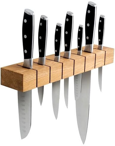 Messerblock Messerhalter Messerleiste für die Wand | Platzsparende Messeraufbewahrung | Messerblock ohne Messer | Messerhalter selbstklebend | Ohne Messer