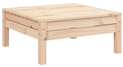 vidaXL Gartenhocker, Hocker mit Latten-Design, Fußhocker für Garten Terrasse, Garten Ottomane Sitzhocker Couchtisch, Massivholz Kiefer