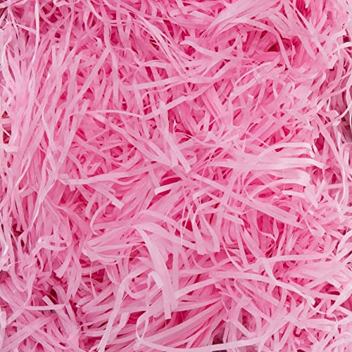 UCLEVER 200g Papier de pin pour Remplissage - Raffia Papier Déchiré Parfait pour Cadeaux, Emballages, Protection, Décoration et Célébrations Mémorables- Ideal pour paniers et des boîtes - Rose
