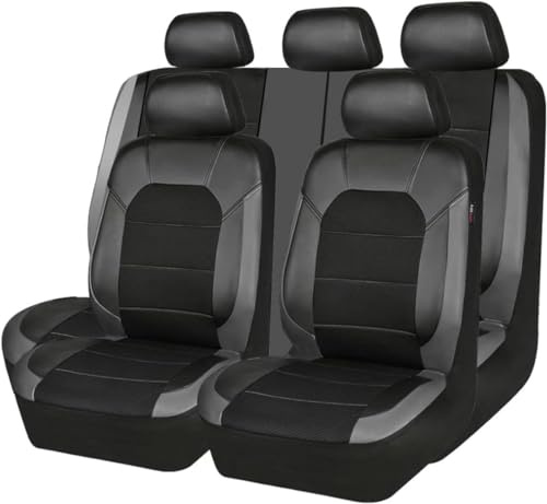 ZuDoxx Bilsätesöverdrag universell passform för Skoda Enyaq iV Fabia Kamiq Karoq Kodiaq Nappa läderskyddsfodral